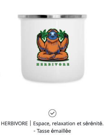 idée cadeau - un mug graphique bien sur herbivore