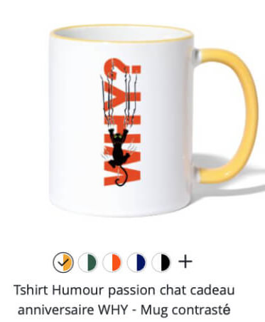 idée cadeau - un mug graphique bien sur humour chat