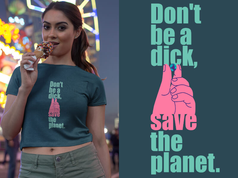 Mannequin avec teeshirt original monbeautshirt un teeshirt teeshirt engagé sauver la planète 